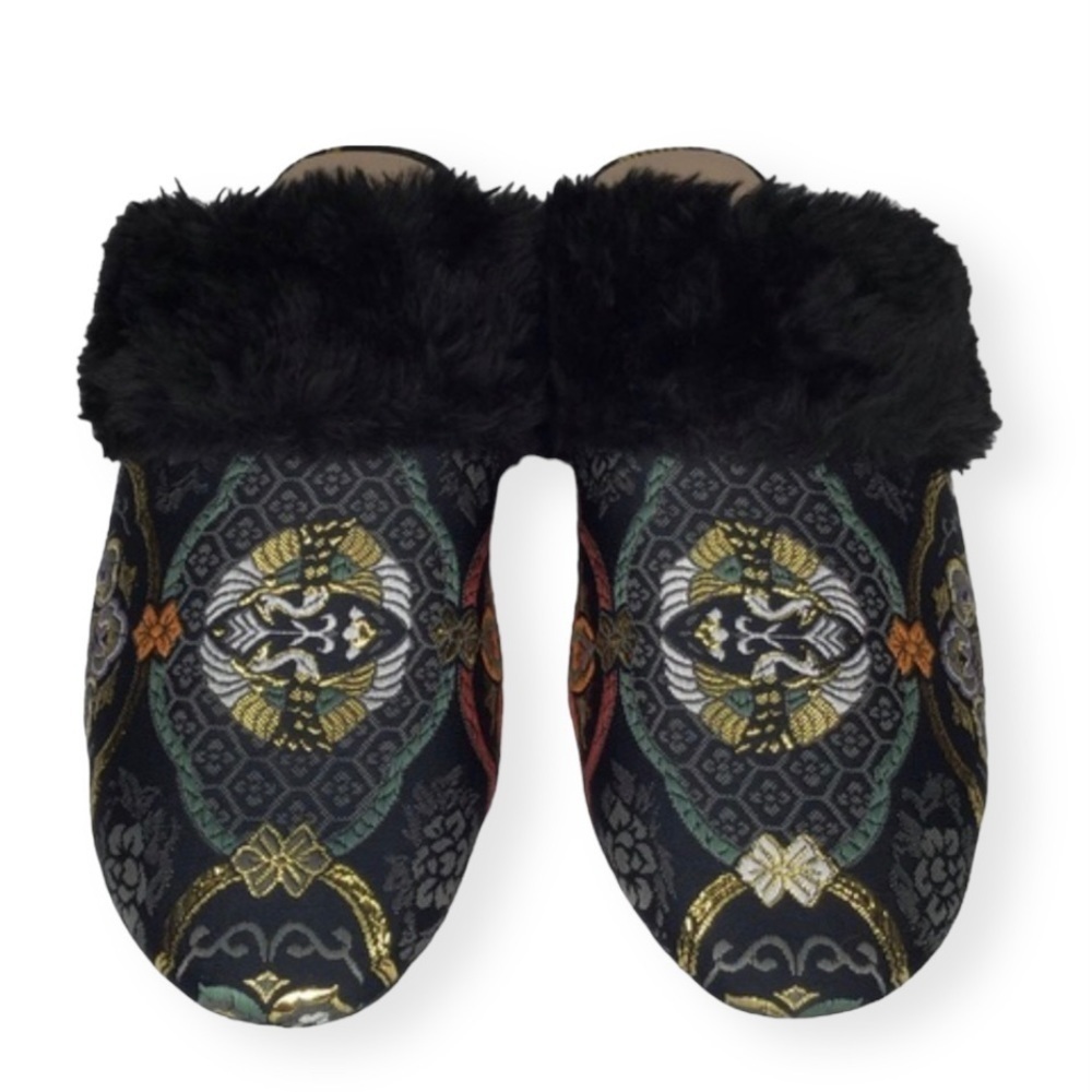 Seychelles In Your Dreams Mule in Black Multi Brocade Size 9.5